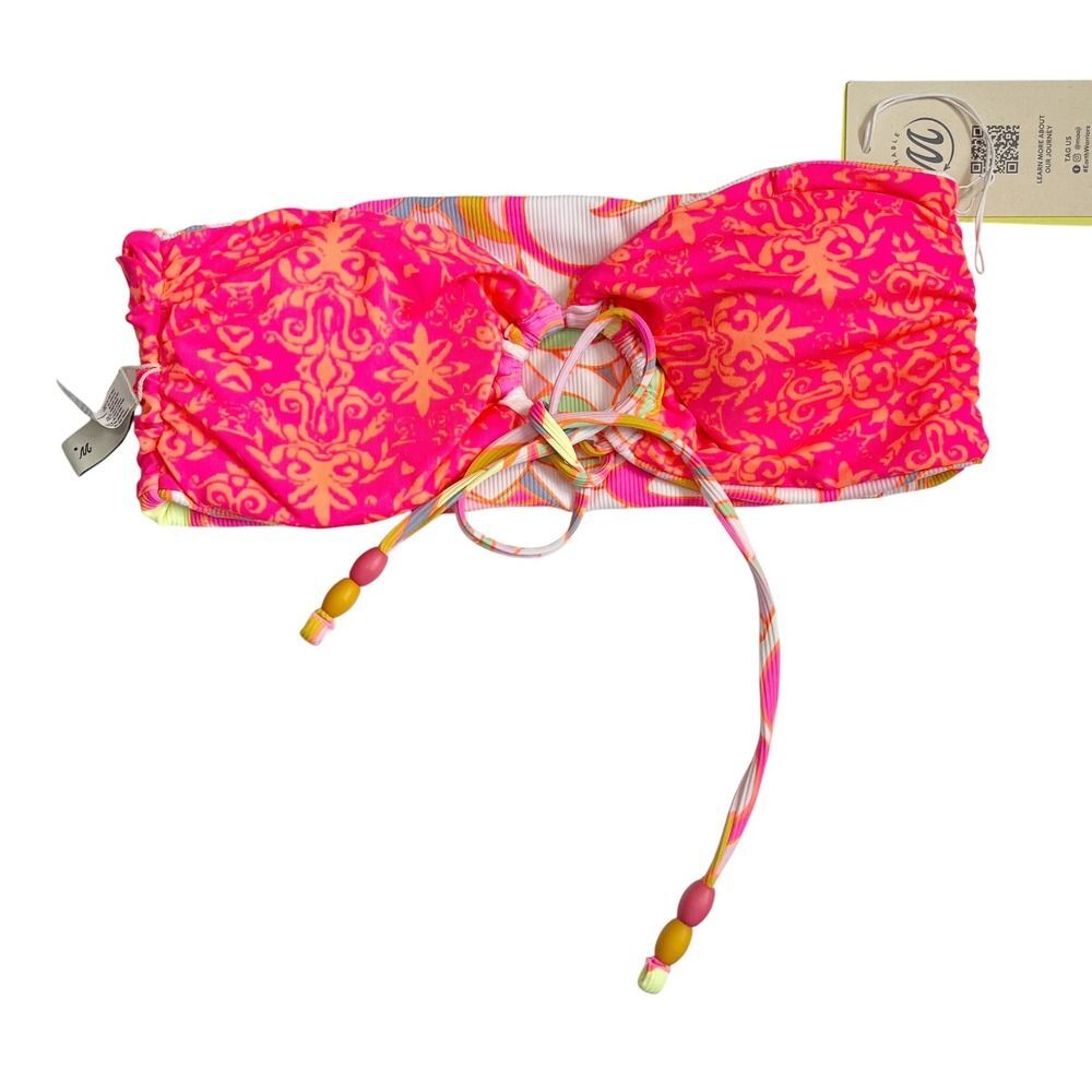 Maaji NWT Bellini Key Strapless Bandeau Bikini Top Women's Medium Reversible - Picture 5 of 8